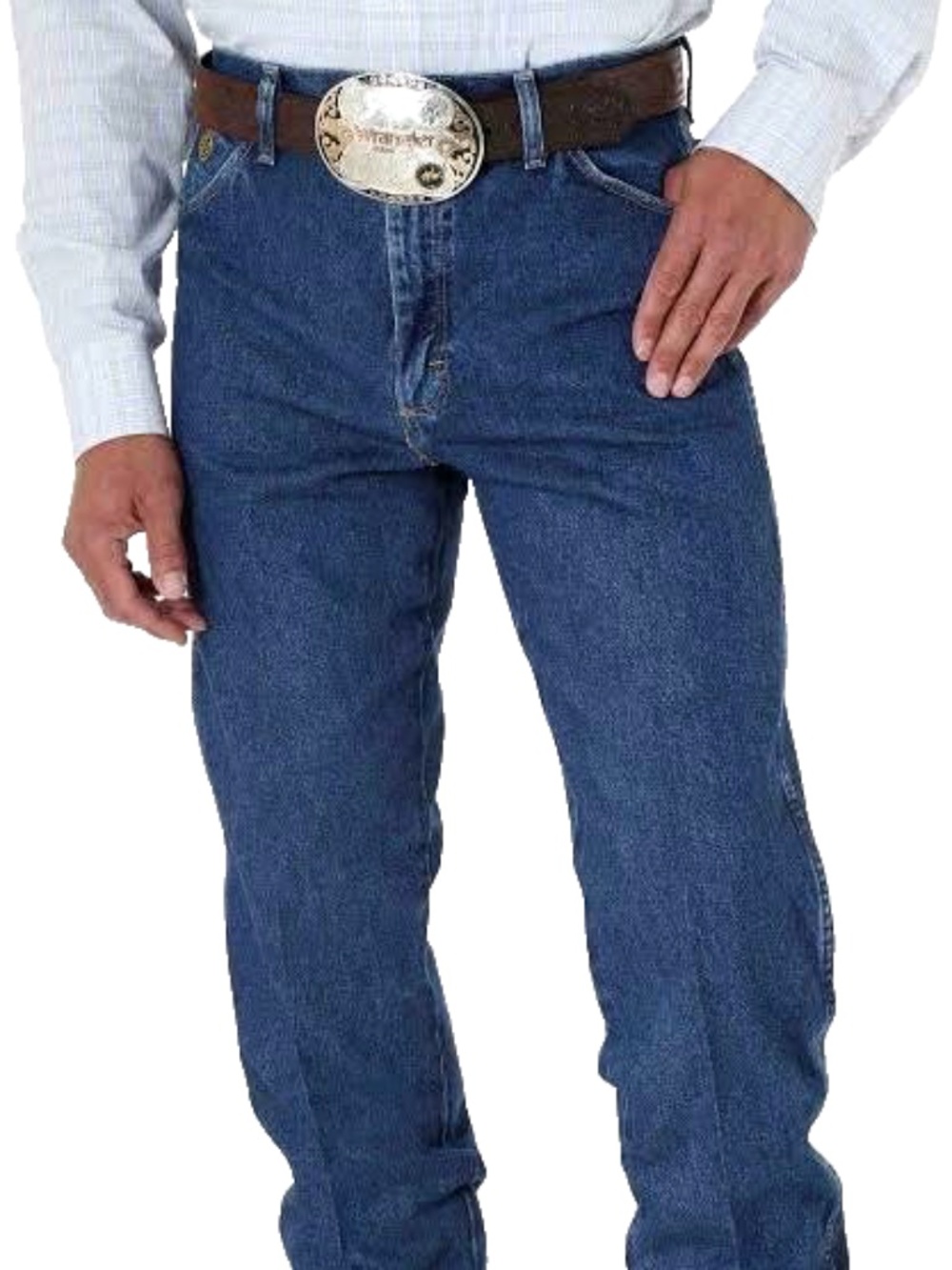 Wrangler 13MWZ Men's Cowboy Cut Blue Jeans, Country Style